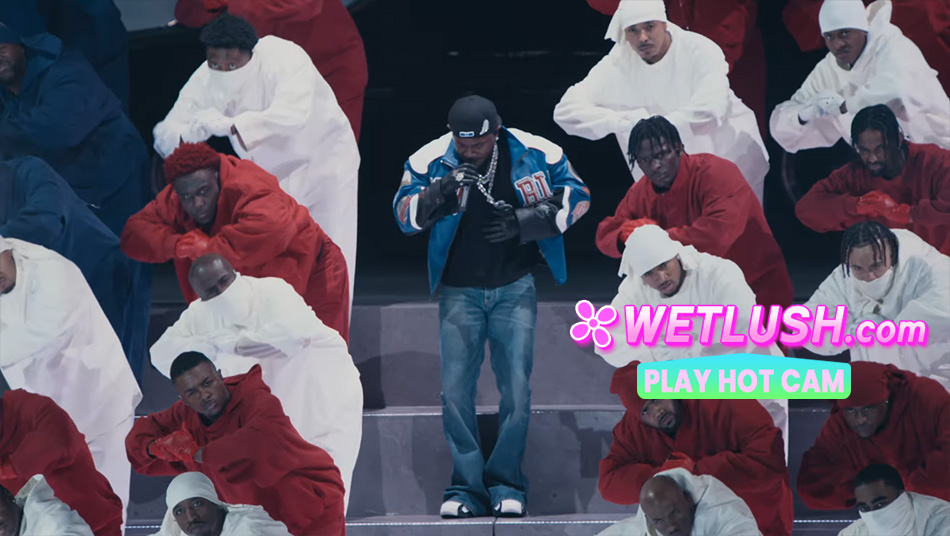 WETLUSH.com Kendrick Lamar Superbowl LIX 59 Halftime Full Performance Serena Williams Crip Walk